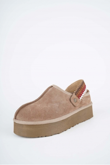 Kürklü Taba Leopar Kadın Doubleface Ayakkabı 252124102