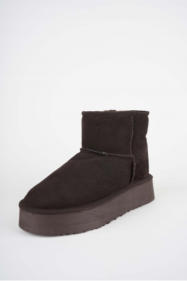 Kürklü Kahve Kadın Doubleface Bot 252124200