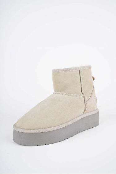 Kürklü Bej Kadın Doubleface Bot 252124200