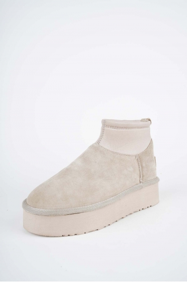 Kürklü Bej Kadın Doubleface Bot 252124201