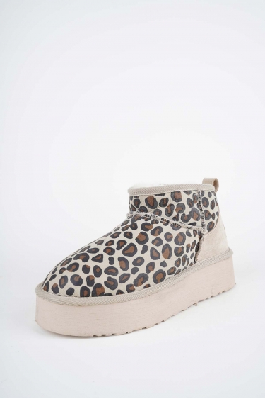 Kürklü Bej Kadın Doubleface Bot 252124203