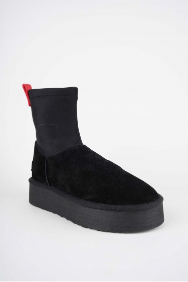 Kürklü Siyah Kadın Doubleface Bot 252124204