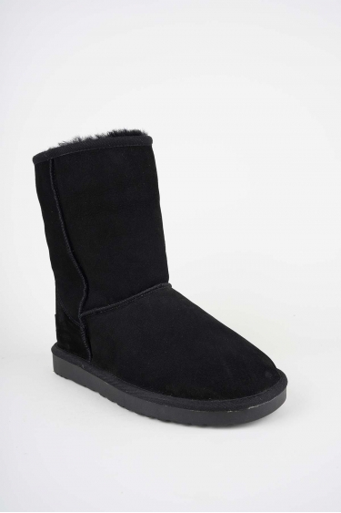 Kürklü Siyah Kadın Doubleface Bot 252124206