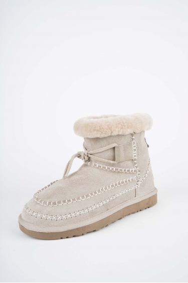 Kürklü Bej Kadın Doubleface Bot 252124207