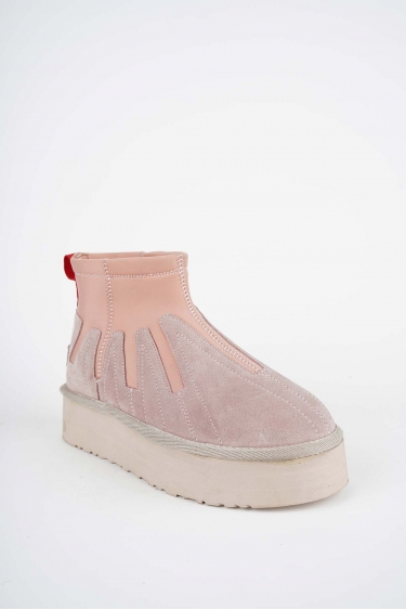 Kürklü Pudra Kadın Doubleface Bot 252124208