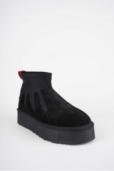 Kürklü Siyah Kadın Doubleface Bot 252124208