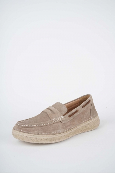 Hakiki Deri Vizon Süet Kadın Casual Ayakkabı 252125101