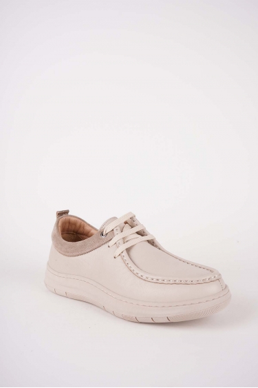 Hakiki Deri Bej Kadın Casual Ayakkabı 252125106