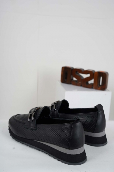 Hakiki Deri Siyah Kadın Casual Ayakkabı 221126164