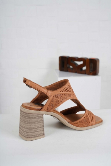 Hakiki Deri Taba Kadın Yüksek Topuklu Sandalet 241126517