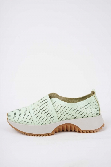 Hakiki Deri Yeşil Floter Kadın Sneaker Ayakkabı 251126106