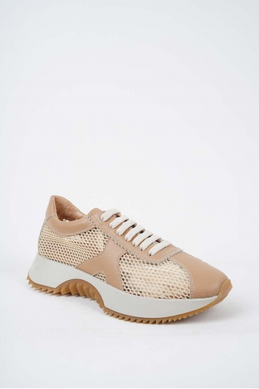 Hakiki Deri Badem Floter Kadın Sneaker Ayakkabı 251126109