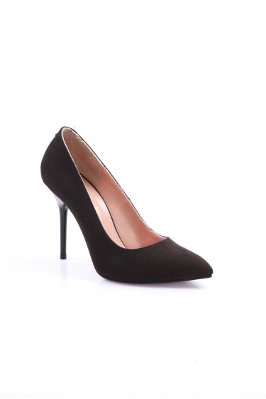 Siyah Süet Kadın Stiletto Ayakkabı 202127101