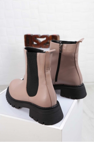 Hakiki Deri Vizon Kadın Düz Bot 212127202