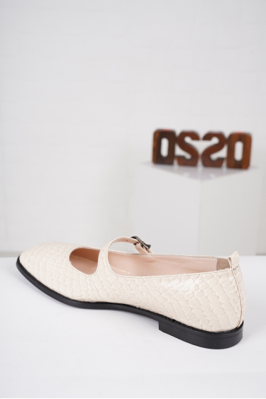 Bej Rugan Kroko Kadın Babet Ayakkabı 221127126