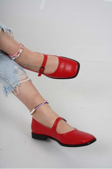 Kırmızı Kadın Babet Ayakkabı 221127126