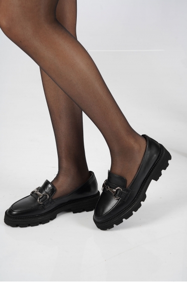 Hakiki Deri Siyah Kadın Casual Ayakkabı 231127101