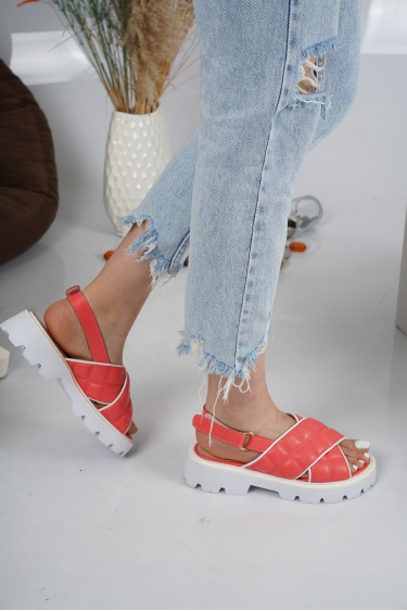 Hakiki Deri Mercan-Beyaz Kadın Casual Terlik 231127503