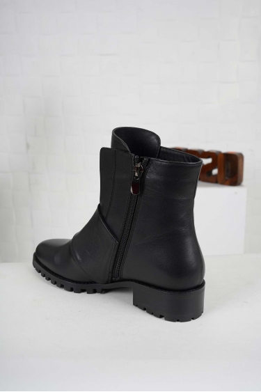 Hakiki Deri Siyah Kadın Topuklu Bot 232127218