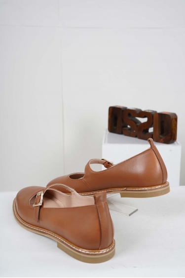 Hakiki Deri Taba Kadın Klasik Ayakkabı 241127114