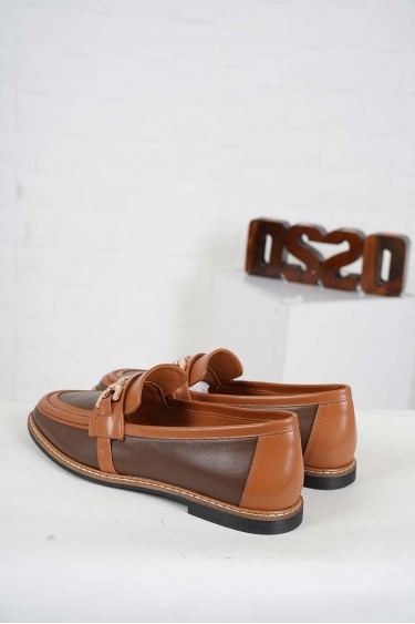 Hakiki Deri Sütlü Kahve-Taba Kadın Casual Ayakkabı 242127101