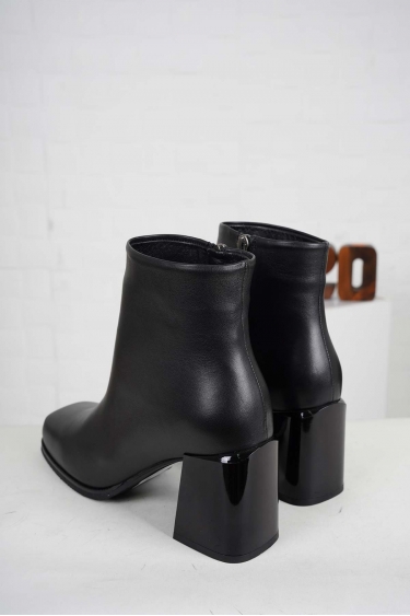 Hakiki Deri Siyah Kadın Topuklu Bot 242127204