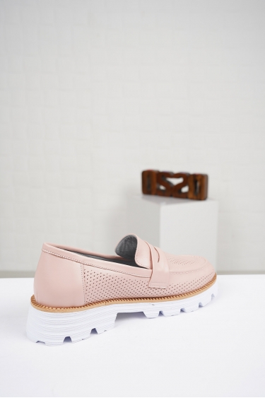 Hakiki Deri Pudra Kadın Casual Ayakkabı 221134104