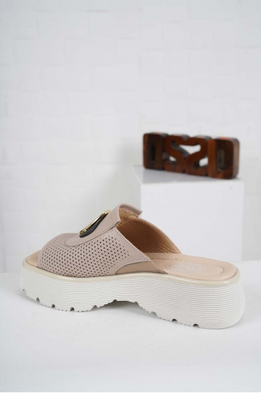 Hakiki Deri Vizon Kadın Casual Terlik 241134601