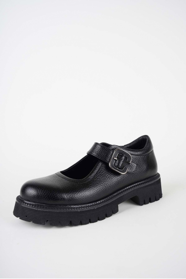 Hakiki Deri Siyah Floter Kadın Loafer Ayakkabı 252134101