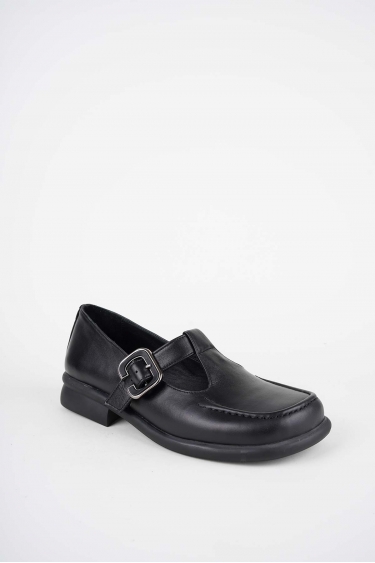 Hakiki Deri Siyah Kadın Loafer Ayakkabı 252134104