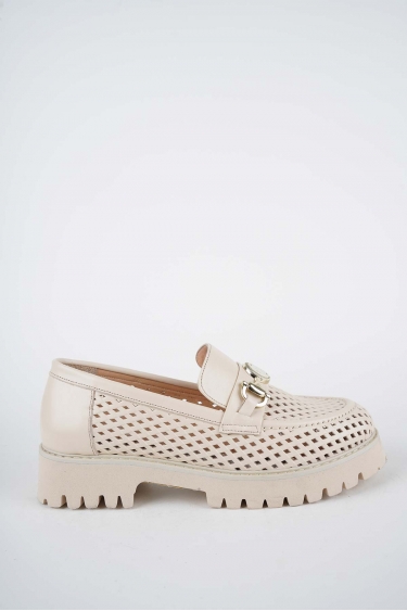 Hakiki Deri Bej Kadın Casual Ayakkabı 261134102