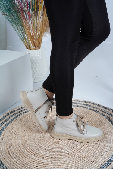 Hakiki Deri Sarı Kadın Kısa Bot 212135204