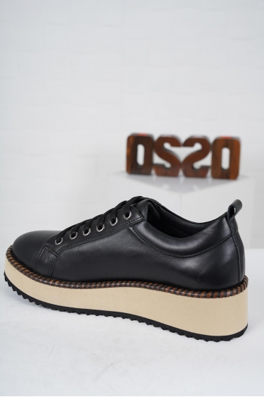 Hakiki Deri Siyah Kadın Casual Ayakkabı 222135103