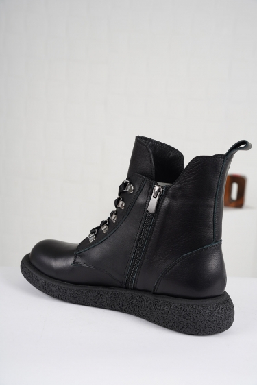 Hakiki Deri Siyah Kadın Spor Bot 222135201