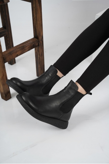 Hakiki Deri Siyah Kadın Spor Bot 222135202