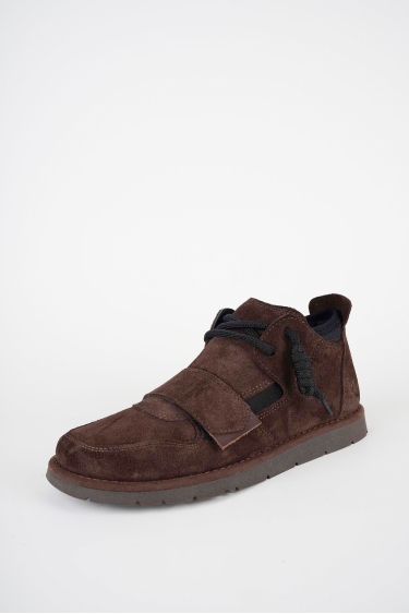 Hakiki Deri Kahve Süet Kadın Casual Bot 252135202