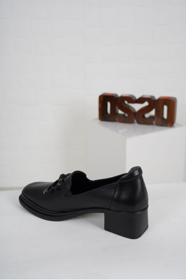 Hakiki Deri Siyah Kadın Klasik Ayakkabı 222136101