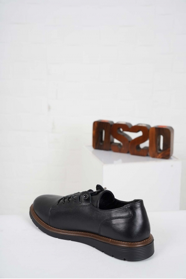 Hakiki Deri Siyah Kadın Casual Ayakkabı 232136106