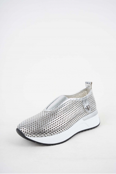 Hakiki Deri Gümüş Kadın Casual Ayakkabı 251136102