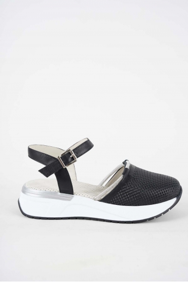 Hakiki Deri Siyah Kadın Casual Sandalet 251136505