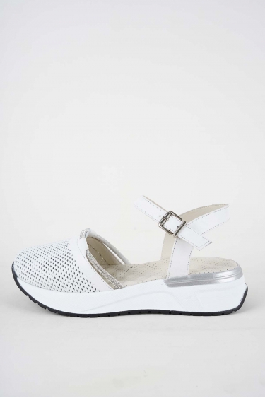 Hakiki Deri Beyaz Kadın Casual Sandalet 251136505