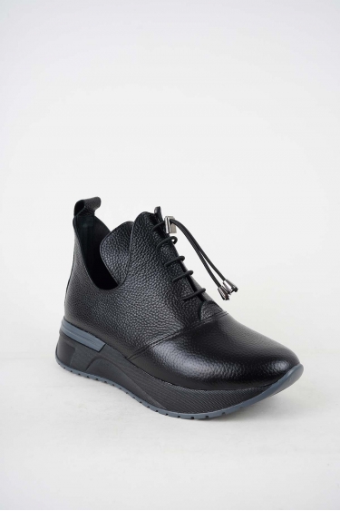 Hakiki Deri Siyah Floter Kadın Casual Ayakkabı 252136102