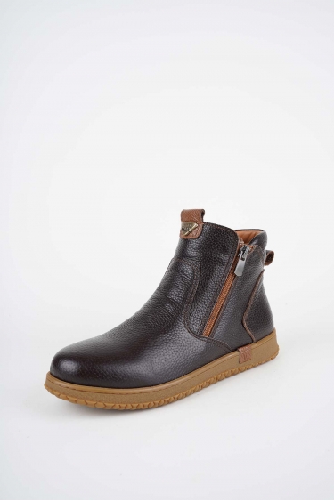 Hakiki Deri Kahve Floter Kadın Casual Bot 252136204