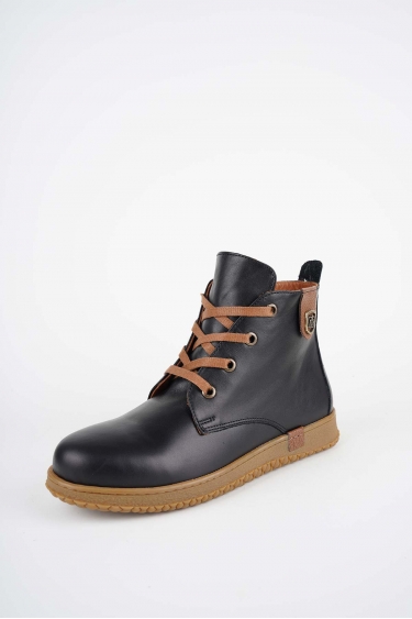 Hakiki Deri Siyah Kadın Casual Bot 252136205