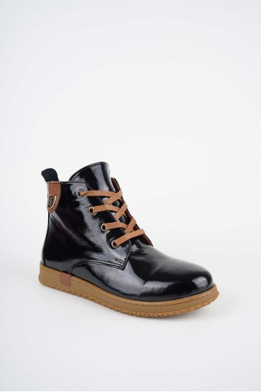 Hakiki Deri Siyah Rugan Kadın Casual Bot 252136205