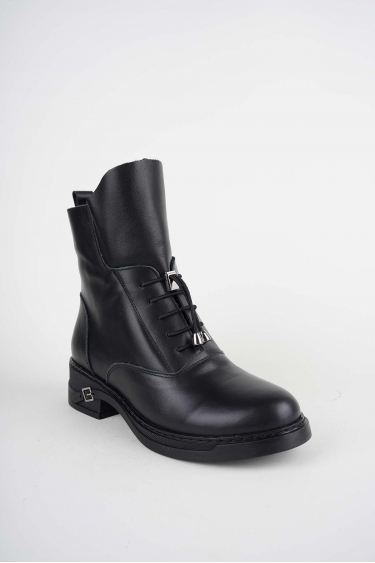 Hakiki Deri Siyah Kadın Casual Bot 252136206