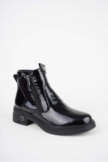 Hakiki Deri Siyah Rugan Kadın Casual Bot 252136208