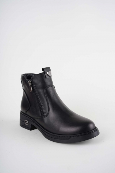 Hakiki Deri Siyah Kadın Casual Bot 252136208