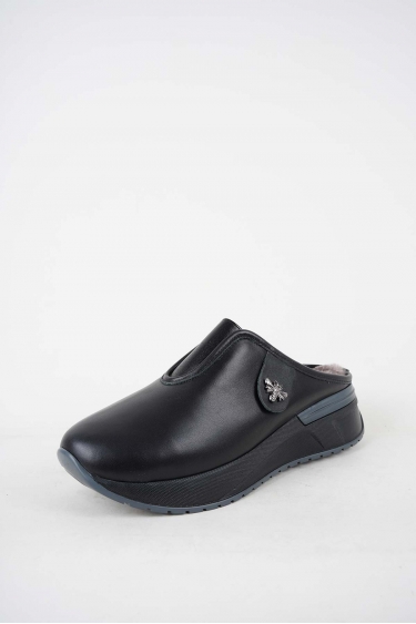 Hakiki Deri Kürklü Siyah Kadın Casual Sabo 252136700