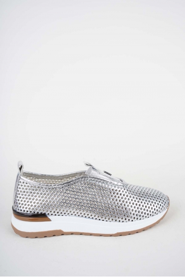 Hakiki Deri Gümüş Kadın Casual Ayakkabı 261136100